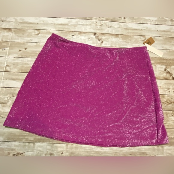 🆕 RESERVED BB 720 PINK VICTORIA’S SECRET SWIM SHIMMER COVER-UP MINI SKIRT - Picture 8 of 10